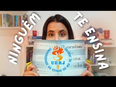 Thumbnail da aula: Como usar a LEITURA OBRIGATÓRIA na prova da UERJ | Exames de qualificação, discursivo e REDAÇÃO!