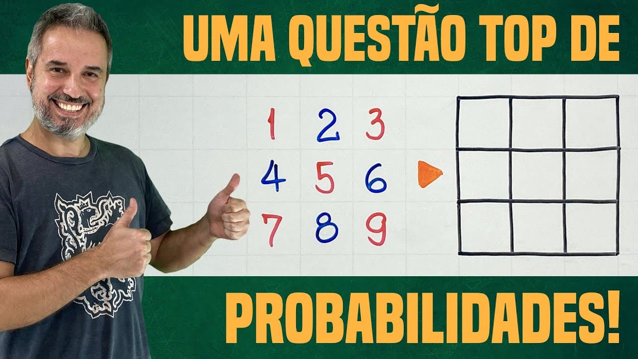 Thumbnail: PROBABILIDADES ao preencher uma grade 3×3: uma questão muito legal! [Horizontal]