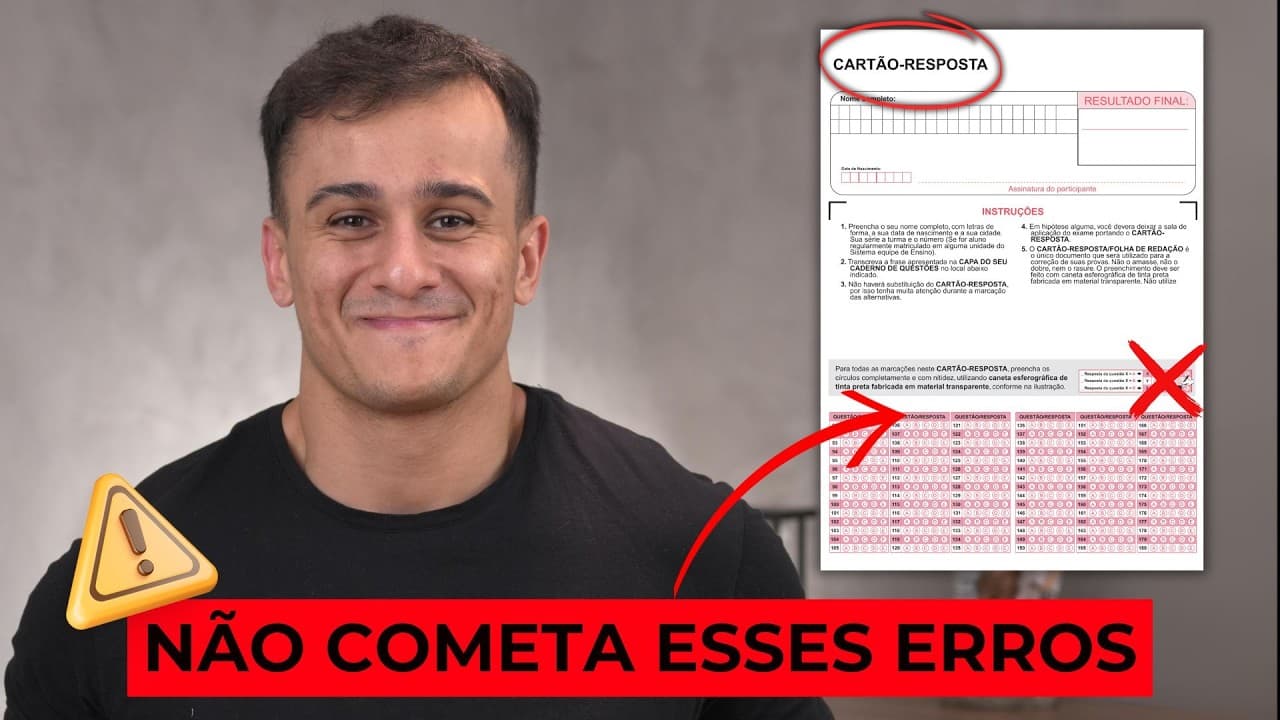Thumbnail: NÃO DEIXE O CARTÃO RESPOSTA PRO FINAL NO ENEM 2026 (EU TE IMPLORO, ME ESCUTE)