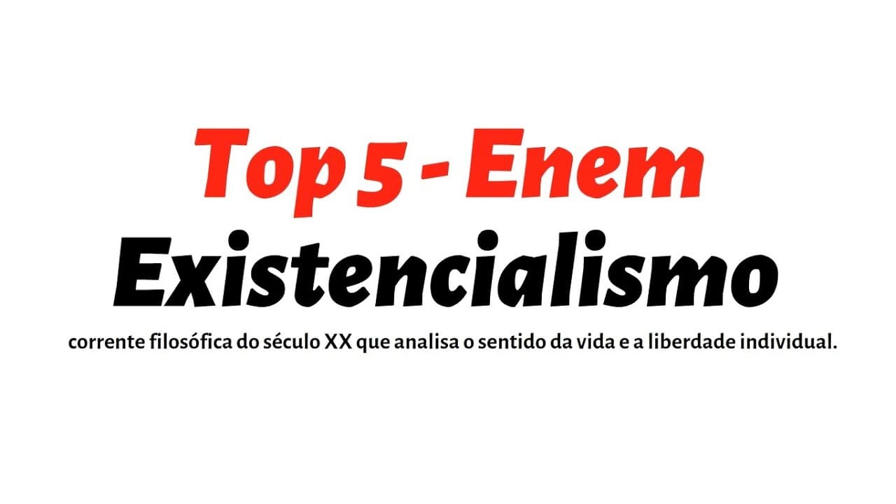 Thumbnail: TOP 5 FILOSOFIA ENEM - EXISTENCIALISMO