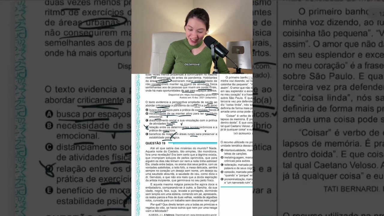 Thumbnail: Fazendo as questões do ENEM em menos de 1 minuto 16-20