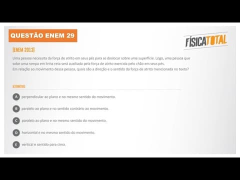 Thumbnail da aula: Lista 04 EXEMPLO 29 Força de Atrito Estático