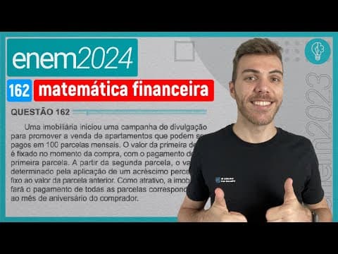 Thumbnail da aula: Uma imobiliária iniciou uma campanha de divulgação para promover a venda de - MATEMÁTICA FINANCEIRA