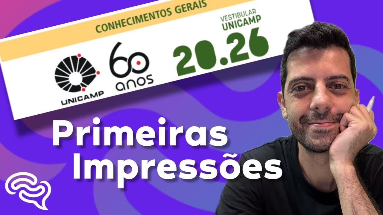Thumbnail: Resolvendo a UNICAMP 2026