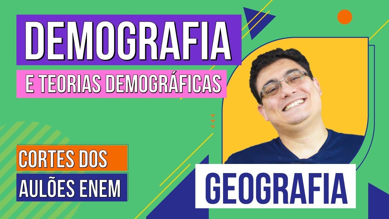 Thumbnail: DEMOGRAFIA: taxas e teorias demográficas | Cortes dos Aulões do Enem | Geografia | Raphael Carrieri