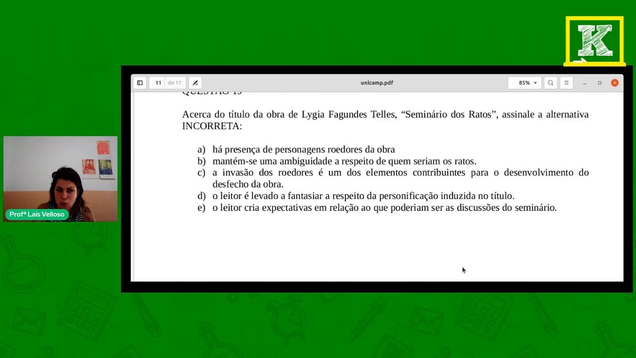 Thumbnail: Podcast Papo literário | Revisão com exercícios - Obras UNICAMP