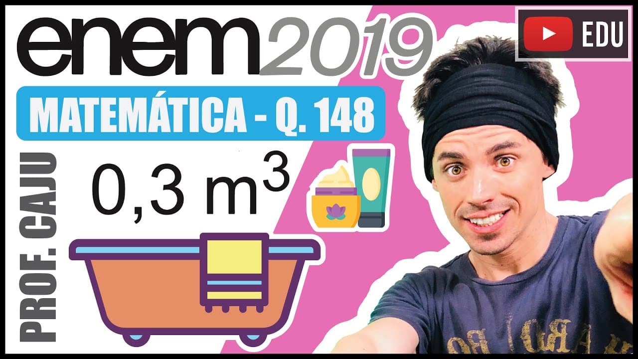 Thumbnail: [ENEM 2019] 148 📘 REGRA DE TRÊS O rótulo da embalagem de um cosmético informa que a dissolução