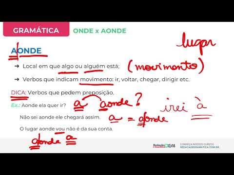 Thumbnail da aula: ONDE E AONDE: COMO USAR CADA UM CORRETAMENTE? - Profa. Pamba