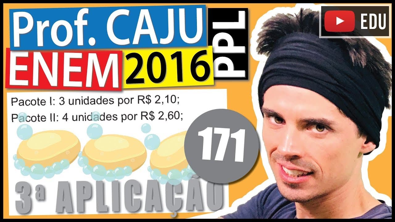 Thumbnail: [ENEM 2016 PPL] 171 📓 RAZÃO E PROPORÇÃO Em alguns supermercados, é comum a venda de produtos em