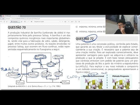 Thumbnail da aula: Resolução das Questões de Química da 1ºFase da Unicamp - 2025.
