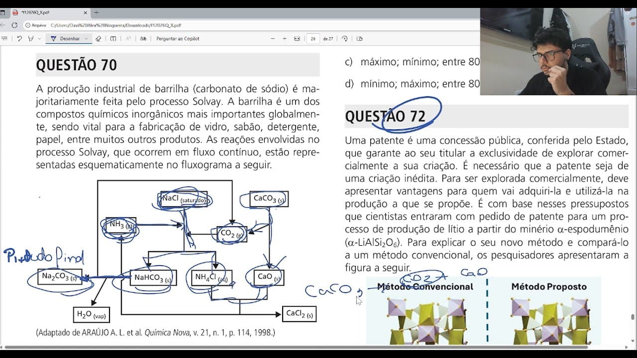 Thumbnail: Resolução das Questões de Química da 1ºFase da Unicamp - 2025.
