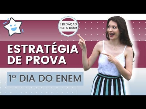 Thumbnail da aula: 😱 Estratégia de prova para o Primeiro dia - Linguagens, Humanas e Redação | Sarah Schollmeier