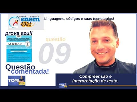 Thumbnail da aula: #Enem2021: questão comentada de interpretação e compreensão