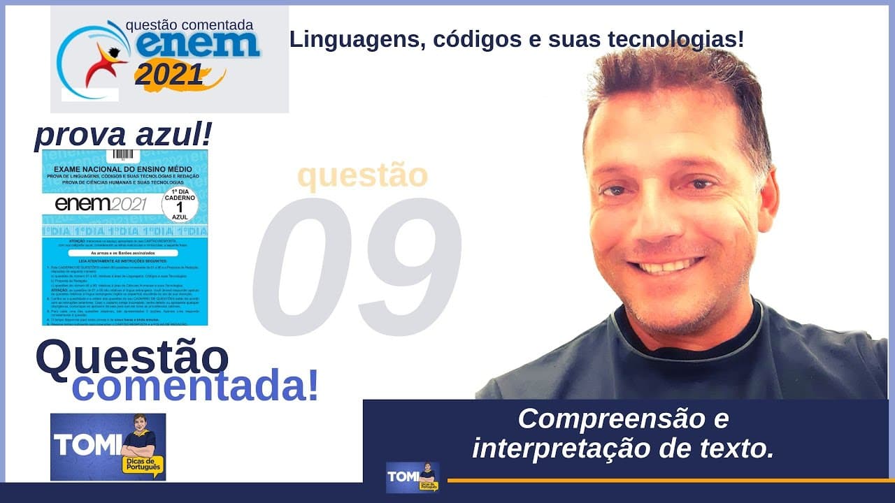 Thumbnail: #Enem2021: questão comentada de interpretação e compreensão