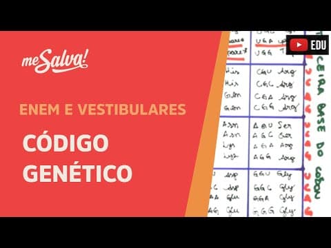 Thumbnail da aula: Me Salva! GEN06 - Genética - Código genético