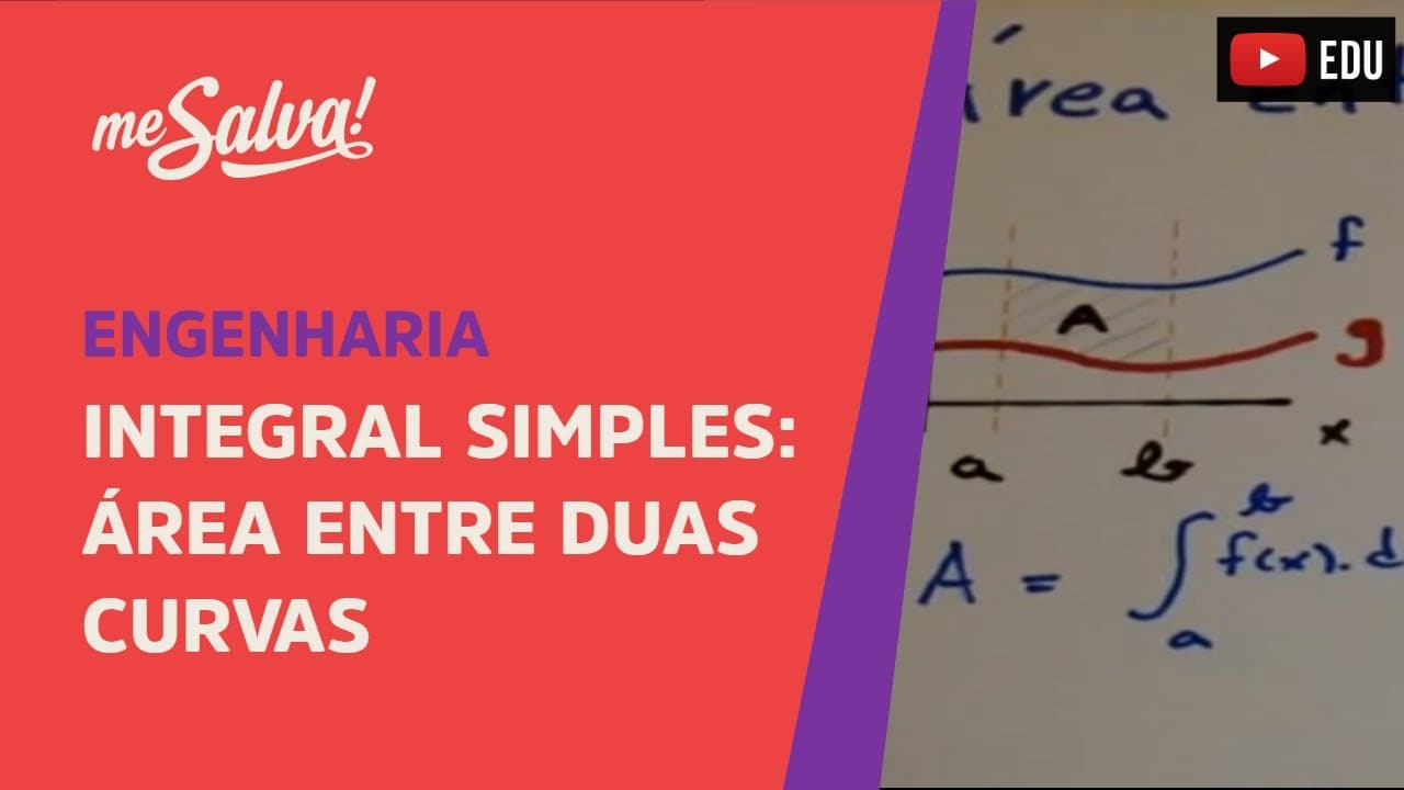 Thumbnail: Me Salva! Integral simples - Área entre duas curvas