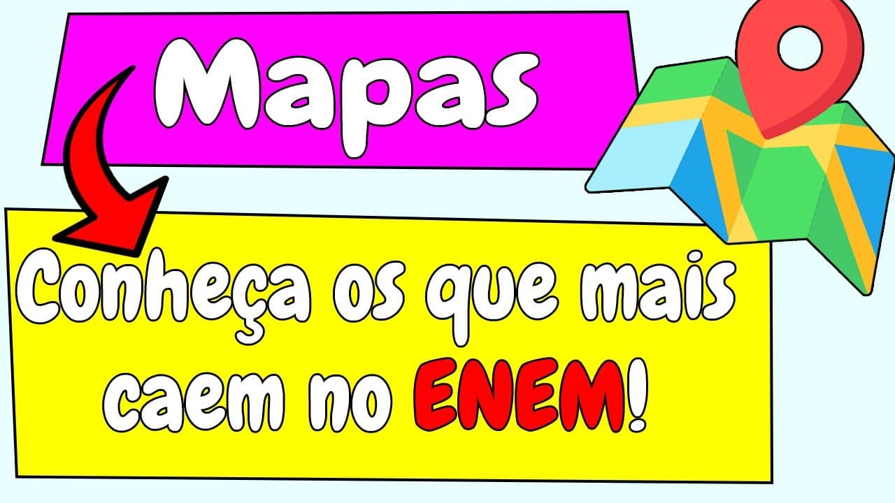 Thumbnail: Estes são os  TIPOS DE MAPAS que mais caem no ENEM! (CARTOGRAFIA)