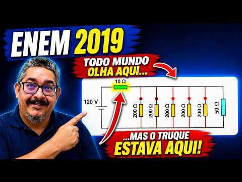 Thumbnail da aula: Enem 2019 | Física | Uma casa tem um cabo elétrico mal dimensionado, de resistência igual a 10