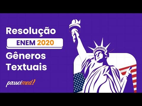 Thumbnail da aula: ENEM 2020 - Gêneros Textuais | Os recursos usados nesse pôster de divulgação de uma campanha...