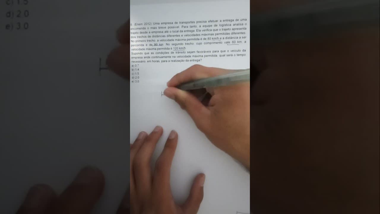 Thumbnail: Resolução de uma questão de física do ENEM 2012
