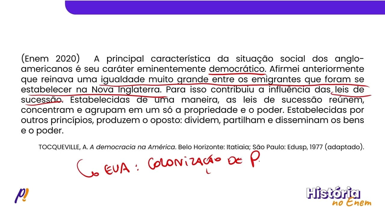 Thumbnail: ENEM 2020 - IDADE MODERNA: AS REVOLUÇÕES QUE MUDARAM O MUNDO | A principal característica da...