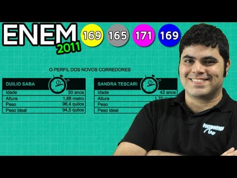 Thumbnail da aula: ENEM 2011 Matemática #34 - Cálculo do Índice de Massa Corporal (IMC)