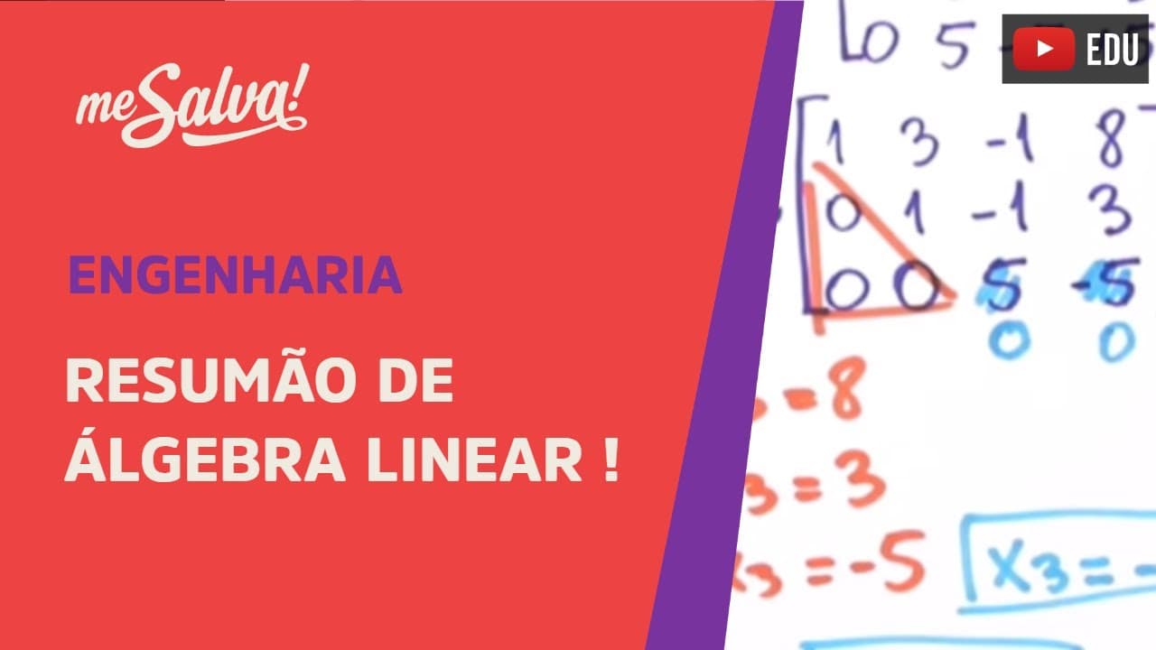 Thumbnail: [AO VIVO] Me Salva! Resumão de Álgebra Linear!