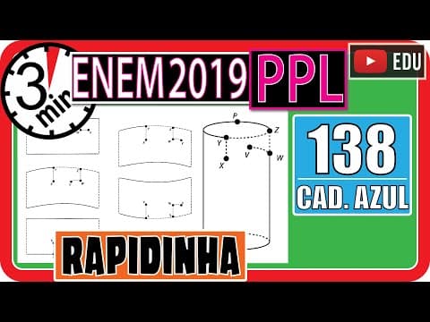 Thumbnail da aula: 🏃[ENEM 2019 PPL] 138 📘 VISÃO ESPACIAL Uma formiga encontra-se no ponto X, no lado externo de um