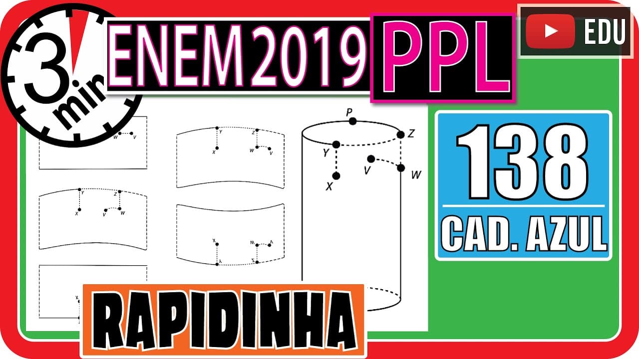 Thumbnail: 🏃[ENEM 2019 PPL] 138 📘 VISÃO ESPACIAL Uma formiga encontra-se no ponto X, no lado externo de um