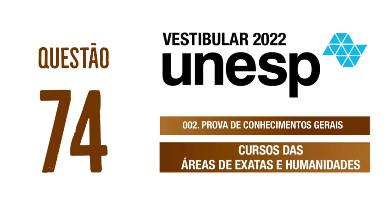 Thumbnail: Unesp 2022 | Exatas e Humanidades | Questão 74