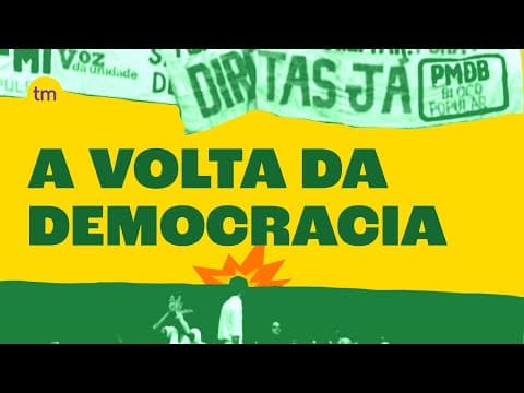 Thumbnail da aula: REDEMOCRATIZAÇÃO DO BRASIL: 4 FATOS que marcaram o FIM DA DITADURA MILITAR