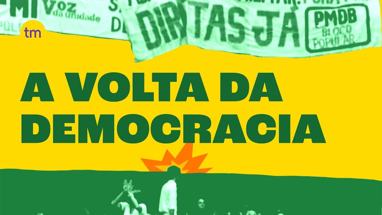 Thumbnail: REDEMOCRATIZAÇÃO DO BRASIL: 4 FATOS que marcaram o FIM DA DITADURA MILITAR