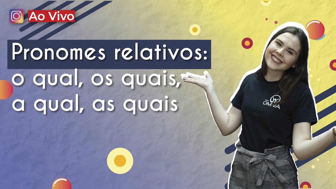 Thumbnail: AO VIVO | Pronomes relativos: o qual, os quais, a qual, as quais
