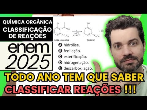 Thumbnail da aula: ✏️ENEM 2025 | O fruto do cajueiro é um aquênio repleto de um líquido escuro, quase preto, cáustico
