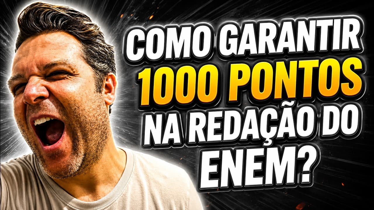 Thumbnail: Como garantir 1000 pontos na redação do Enem