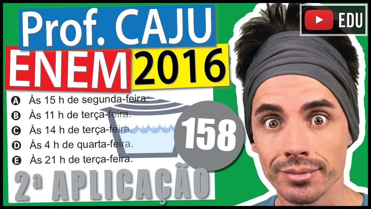 Thumbnail: [ENEM 2016 2Ap] 158 📓 VAZÃO Um produtor de maracujá usa uma caixa-d'água, com volume V, para