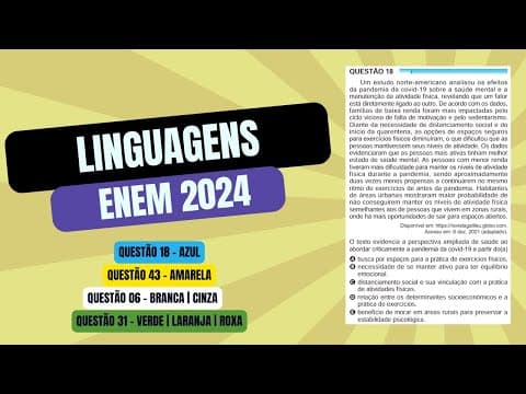 Thumbnail da aula: Resolução questão 18 (PROVA AZUL) | Linguagens ENEM 2024