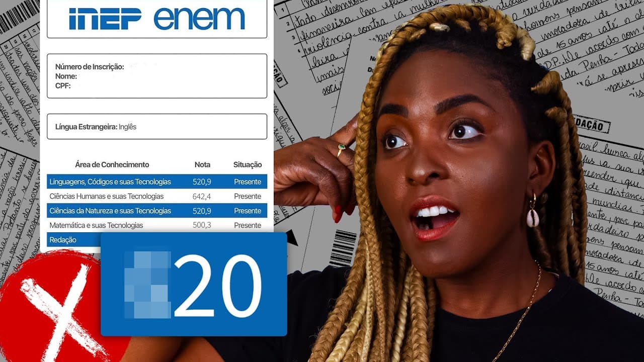 Thumbnail: Corrigindo uma Redação do Enem 2017 | Proenem