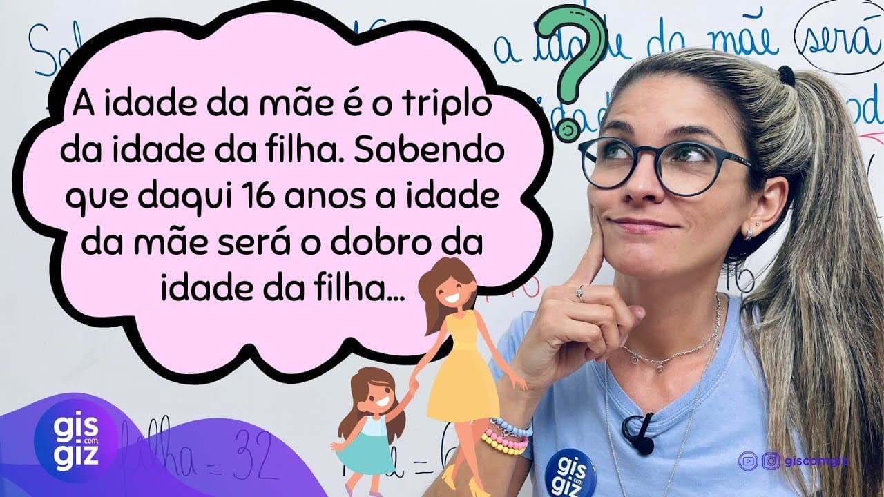Thumbnail: EQUAÇÃO 1º GRAU COM PROBLEMAS #06 | RESOLUÇÃO DE PROBLEMAS Matemática Básica |