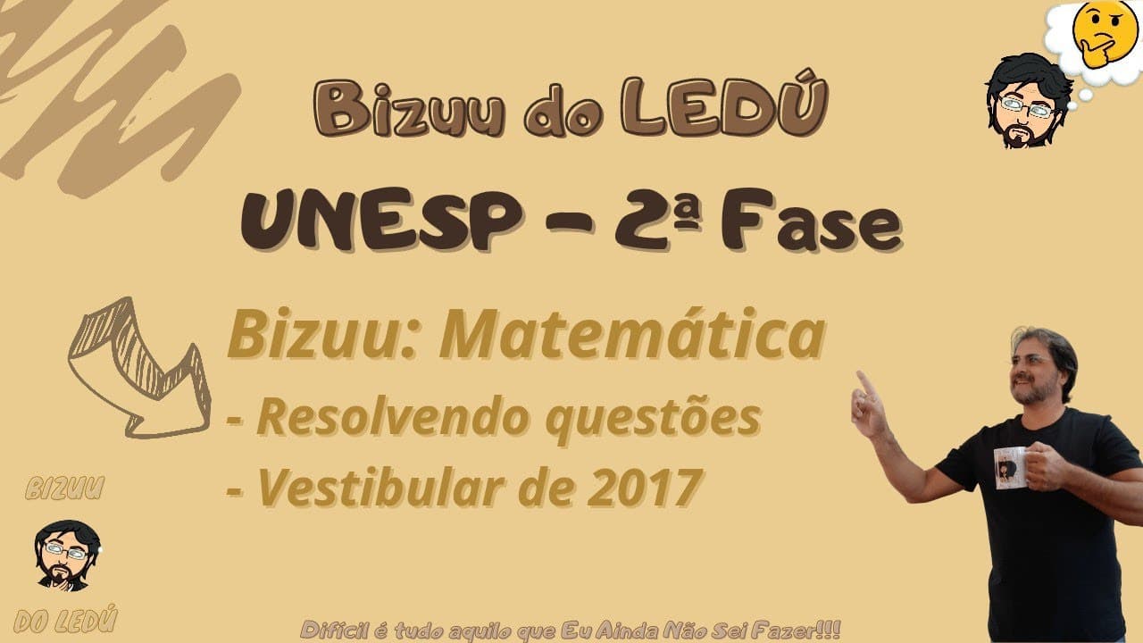 Thumbnail: Resolução de Matematica - 2ª Fase UNESP -  2017
