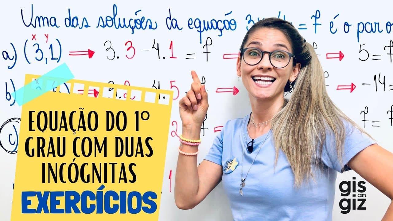 Thumbnail: EQUAÇÃO DO 1º GRAU COM DUAS INCÓGNITAS #11
