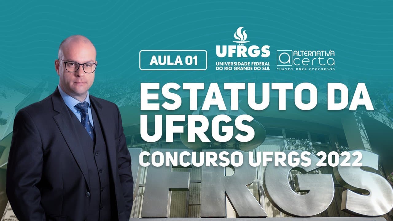 Thumbnail: Concurso UFRGS 2022 - Estatuto da UFRGS - Aula Gratuita - Prof. Gustavo Santanna