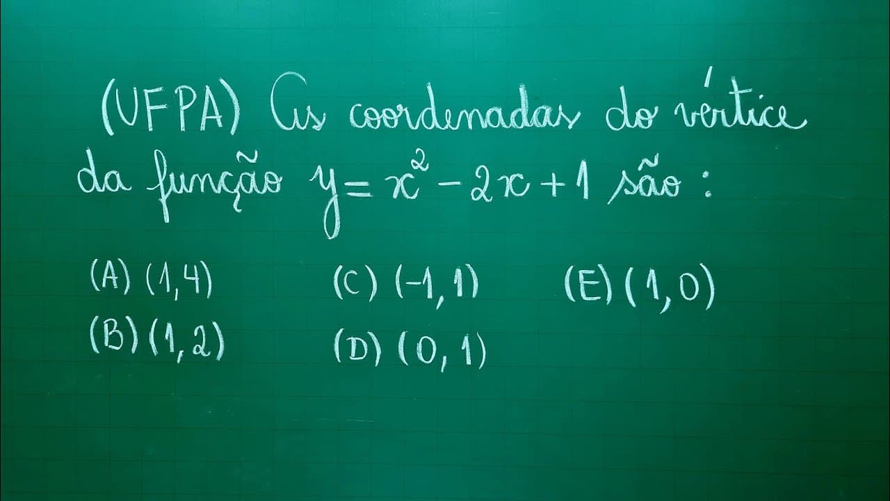 Thumbnail: FUNÇÃO QUADRÁTICA - COORDENADAS DO VÉRTICE - Professora Angela Matemática