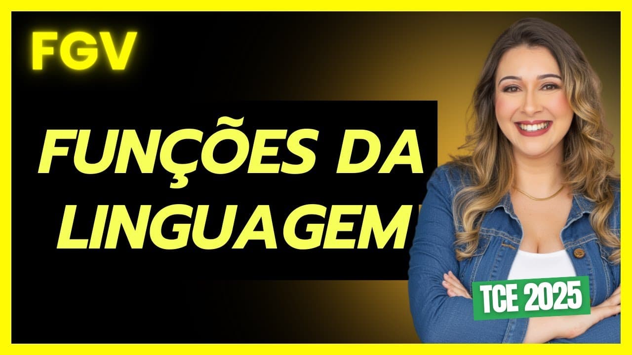 Thumbnail: 📚Exercício de Função da Linguagem (Banca FGV 2025) - Professora Pamba