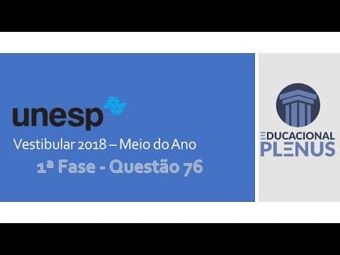 Thumbnail da aula: UNESP - 2018 - Meio do Ano [1ª Fase - Física] (Q 76 - ver.1)