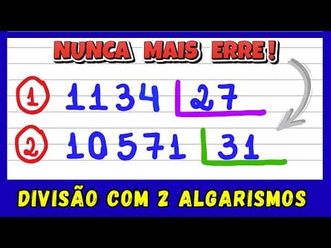 Thumbnail da aula: DICA RÁPIDA DE DIVISÃO COM 2 NÚMEROS! APRENDA COMO FAZER DIVISÃO! Prof Michella Amorim