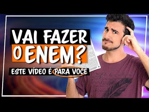 Thumbnail da aula: Se o ENEM fosse AMANHÃ, o que você faria? (Dica de estudo)
