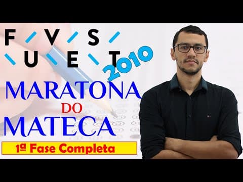 Thumbnail da aula: 🏃‍♂️ Maratona do Mateca | FUVEST 2010 | 1ª Fase Completa - Matemática