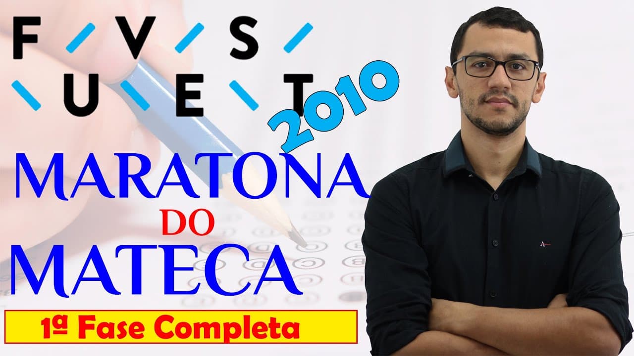 Thumbnail: 🏃‍♂️ Maratona do Mateca | FUVEST 2010 | 1ª Fase Completa - Matemática
