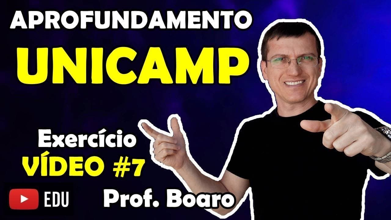 Thumbnail: UNICAMP APROFUNDAMENTO - VELOCIDADE RELATIVA - EXERCÍCIO -  Prof  Marcelo Boaro   Vídeo # 7